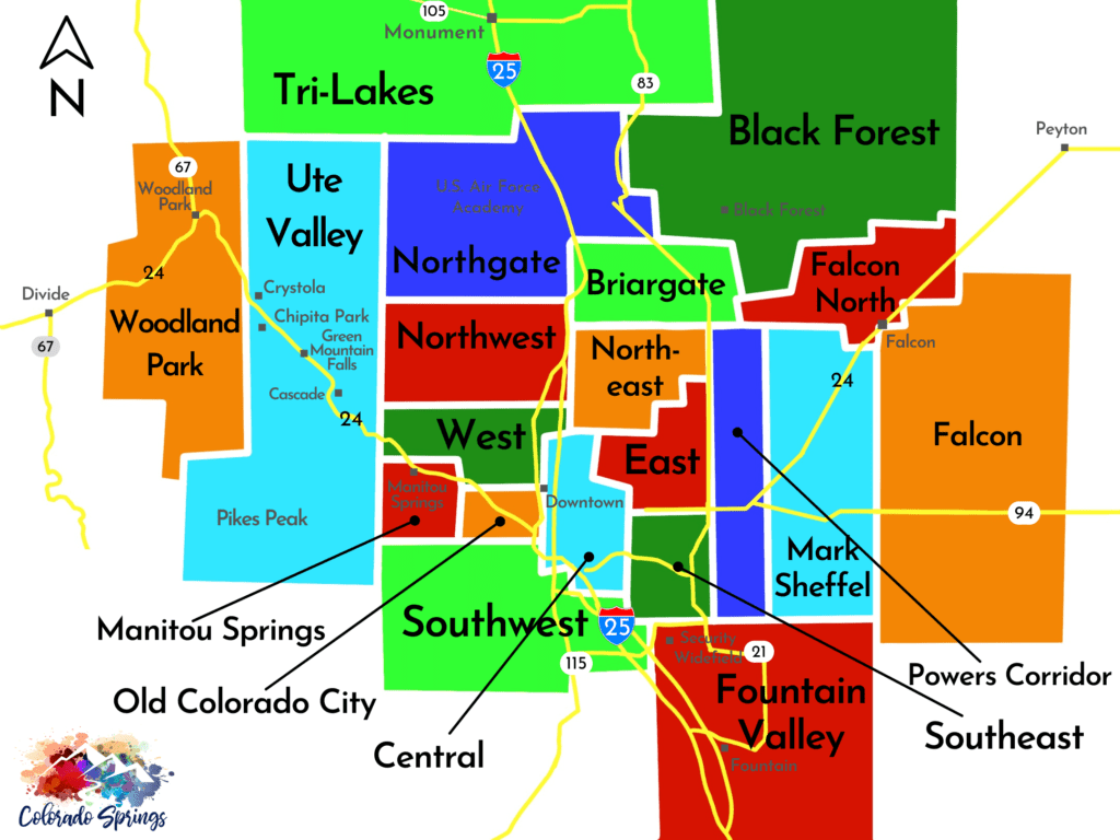 Colorado Springs Neighborhood Map